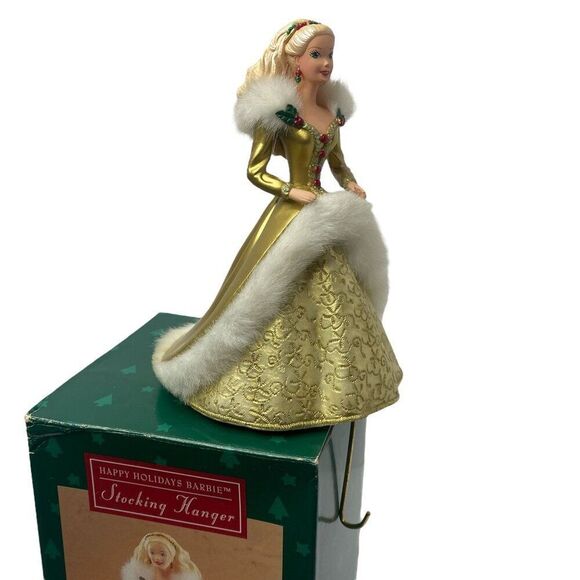 Barbie Christmas Stocking Hanger 1995 VIntage Hallmark Mattel - Picture 3 of 7